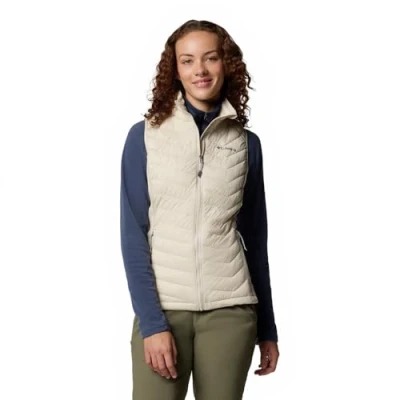 Image of Columbia Women&#039;s Powder Pass 2 Hybrid Vest, Puffer Vest Body Warmer, Dark Stone, S