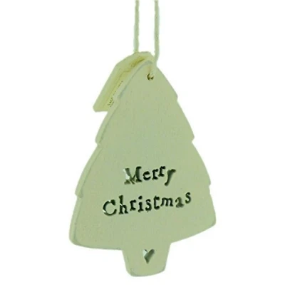 Image of Coingallery East of India Wooden Merry Christmas Hanging Tree Design