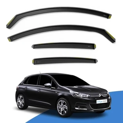Image of Edgevisors Wind Deflectors Set Fits: CITROEN C4 MK2 2010 2017 5 Door Hatchback 4pc