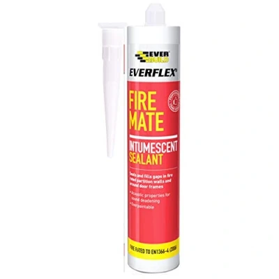 Image of Everbuild Everflex Fire Mate Intumescent Acrylic Sealant, Grey, 295 ml