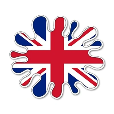Image of Landing Designs UNION JACK SPLAT GB FLAG COOL SELF ADHESIVE STICKERS CAR VAN TRUCK