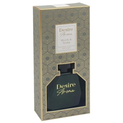 Image of Lesser &amp; Pavey Desire Aroma Myrrh Tonka 200ml Reed Diffuser For Home Fragrance Air Freshener Aromatherapy Stress Relief Diffusers Gift Women Men
