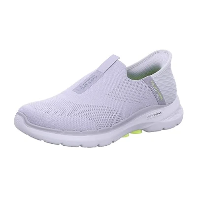 Image of Skechers Men&#039;s Go Walk 6 Easy On Sneakers, Grey, 6.5 UK