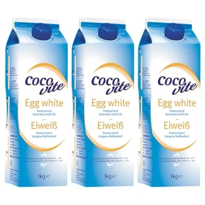 Image of Liquid Egg Whites Pasteurised 1KG / 1 Litre Eggs White Protein by Pure Source Nutrition (3 x 1KG)