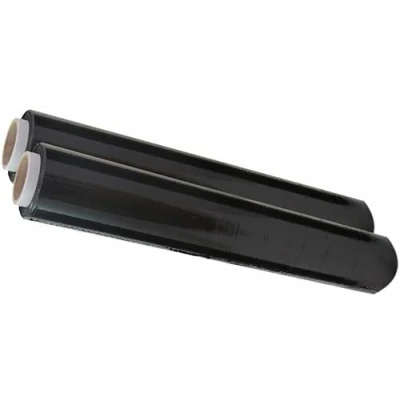 Image of REQUISITE NEEDS Heavy Duty Shrink Wrap Roll Cling Film Packaging 400MM x 250M (Pack Of 2, BLACK)