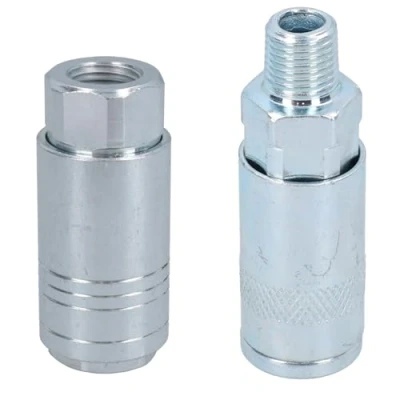 Image of Air Line Hose Compressor Fittings Connector Female Quick Release 2 Pack 1/4&quot;