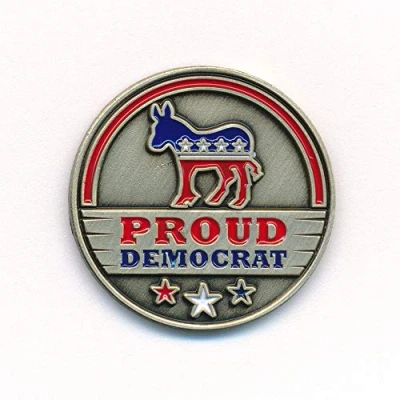 Image of hegibaer Democratic Party Donkey USA Nostalgia Elegant Pin Badge 0912