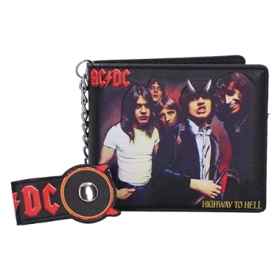 Image of Nemesis Now Unisex&#039;s B6608B24 ACDC Highway to Hell Wallet, Jet Black, 9.3cm
