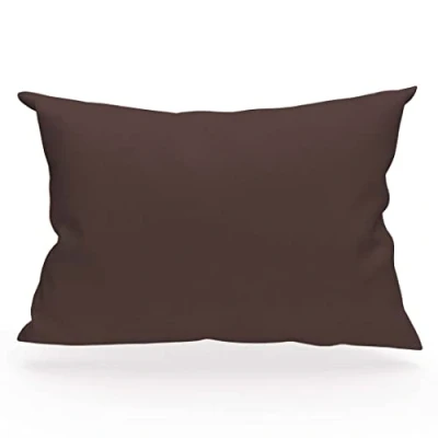 Image of Soleil d&#039;ocre Cotton Pillow Case, Brown, 50 x 70 cm