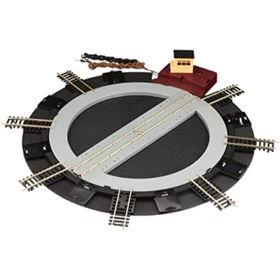 Image of Hornby R070 OO Gauge Motorised Turntable, Model Train Accessories for Adding Scenery, Dioramas, Woodland, Buildings and More to 00 Railway 1:76 Scale