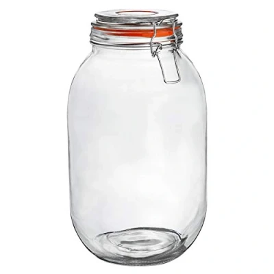 Image of Orange Seal 3L Classic Glass Storage Jar By Argon Tableware