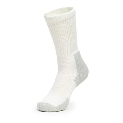 Image of Thorlos Unisex Xj Max Cushion Crew Running Socks, White/Platinum (1 Pair), L UK