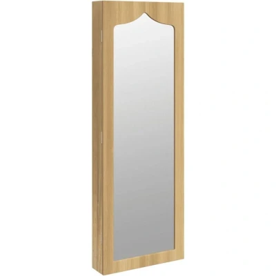 Image of vidaXL Mirror Jewellery Cabinet Wall Mounted 37.5x10x106 cm