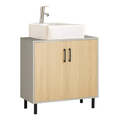 Image of Sobuy Vanity Unit Bathroom Storage Cabinet with 2 Doors,BZR133 NG