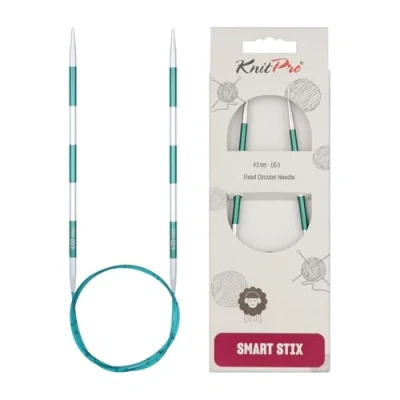 Image of KnitPro Knitting Pins: Circular, Metal Nylon, Green, 4mm