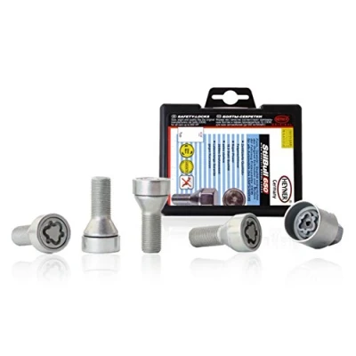Image of Fits BMW X5 Models 2007 To 2024 Heyner Germany Stil Block PRO Locking Wheel Nuts M14x1.25 Set 4 Locks Thatcham Quality Assured Bolts 574/5