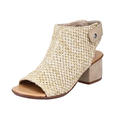 Image of Rieker women&#039;s 64670 Sandal, Beige, 7.5 UK