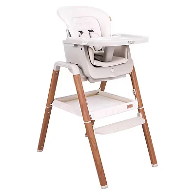 Image of Tutti Bambini Nova Highchair 7 in 1 Portable High Chair, Baby Chair with Feeding Tray, Washable Seating &amp; Travel Bag, Folding Chairs for Babies (Scandinavian Walnut/Ecru)