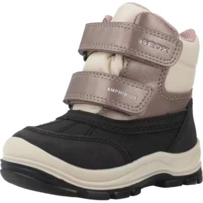 Image of Geox Baby FLANFIL Girl B ABX Snow Boot, Black/DK Beige, 2 UK Child
