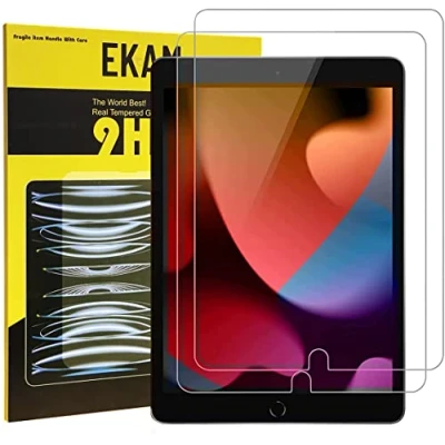 Image of [2 Pack] Screen Protector for iPad 10.2 2021/2020 / 2019 Model, 9/8 7 (10.2 Inch, 9th, 8th, 7th Generation) Tempered Glass
