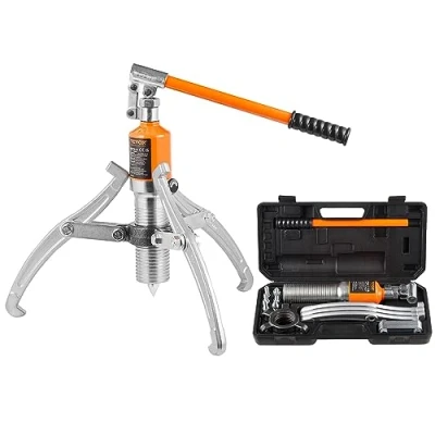 Image of VEVOR Hydraulic Gear Puller, 15 Ton Max Capacity Wheel Bearing Pulling Separator, 2 or 3 Jaws Vertically and Horizontally, 12&quot; Jaw Puller with Case for Hubs