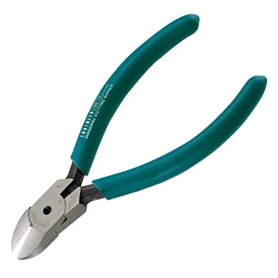 Image of Diagonal jaw side cutters/snips for cutting wire, precision electronics work 125mm. Made in Japan. Engineer nk 15