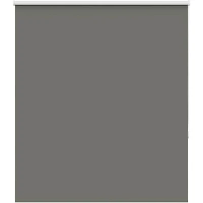 Image of vidaXL Roller Blind Blackout Grey 140x130 cm Fabric Width 136.6 Polyester