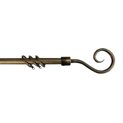 Image of kippen 1302OX Extendable Curtain Pole, 120 200 cm, Antique Brass