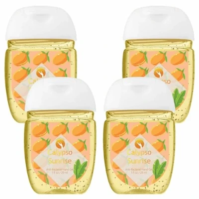Image of HandiGel Pocket Size Hand Sanitizers Antibacterial Gel, 29ml (4x Calypso sunrise)