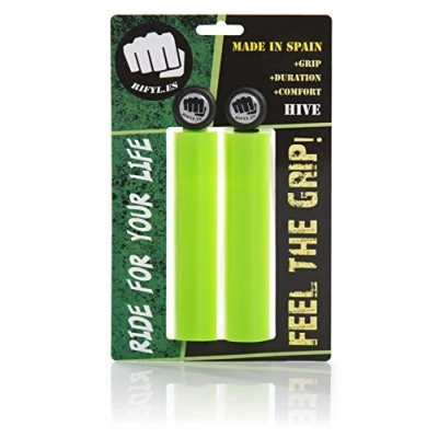 Image of Ridefyl 11010, Unisex Adult Bicycle Grips, Green (Green), One Size