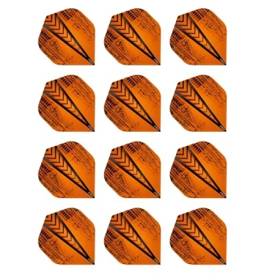 Image of RED DRAGON Hardcore Radical Orange Extra Thick Standard Dart Flights 4 sets Per Pack (12 in total)