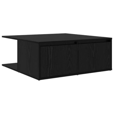 Image of vidaXL Coffee Table Black oak 80 x 31 cm Engineered wood