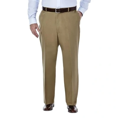 Image of Haggar Men&#039;s Premium No Iron Khaki Classic Fit Flat Front Casual Pant (Regular and Big &amp; Tall Sizes), British Bt, 44W x 32L