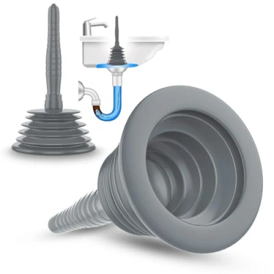 Image of Klangfeiler® Power Sink &amp; Drain Plunger 130mm Extra Strong Plunger, Cleaner