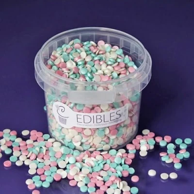 Image of Purple Cupcakes Confetti SHIMMER CANDY FROST Cake and Cupcake Sprinkles for Birthdays, Weddings all occassions