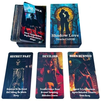 Image of BAIYOOBAI Shadow Love Oracle, Relationships Oracle Cards, Messages Insightful Self Reflection Cards Deck for Beginner