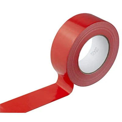 Image of Strong Adhesive Red Duct Tape, 48mm x 50m, 2 Waterproof Gaffer Tape for Patching, Sealing, Securing Cables and Labelling, Heavy Duty in One Roll