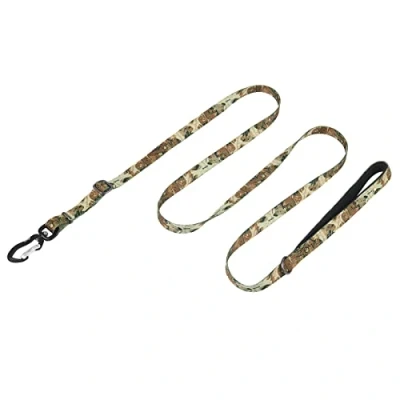 Image of Hyhug Pets Polyester Adjustable Length Dog Lead, Use Sturdy Aluminum Hooks，Light and strong，Super Soft Handle, Suitable For the Pursuit of Advanced Perfect Leash. (Small, Forest Camo)