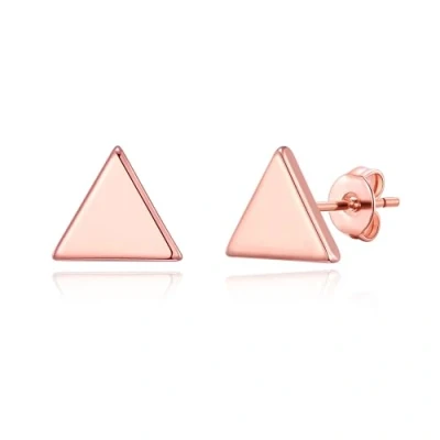 Image of Philip Jones Rose Gold Plated Triangle Stud Earrings