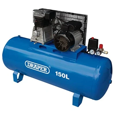 Image of Draper Stationary Belt Driven Air Compressor, 150L, 2.2kW