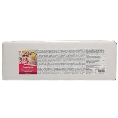 Image of FunCakes Sugar Paste Bright White, Easy to Use, Smooth, Flexible, Soft and Pliable, Perfect for Cake Decorating, Halal, Kosher Gluten Free, 5 kg (2 x 2.5 kg)