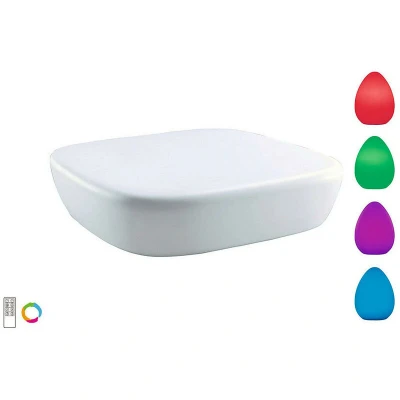 Image of Pao Table Rechargeable LED RGB Outdoor IP65, Opal White, 3yrs Warranty Item Weight: 16.3kg