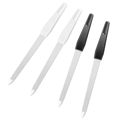 Image of 4 PCS Metal Nail Files,Nail File,Professional Files for Natural Nails Home and Salon etc Use(6 Inche,White/Black)