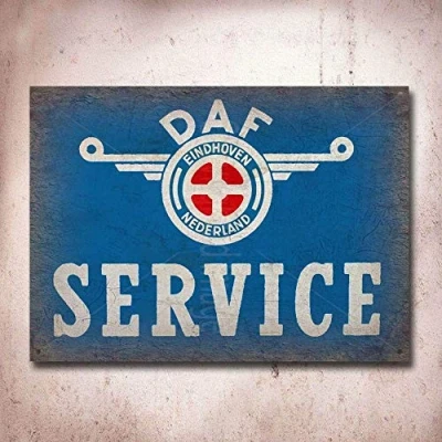 Image of DOGT Metal Tin Sign 12x16 inches Daf Service Retro Vintage Garage Workshop