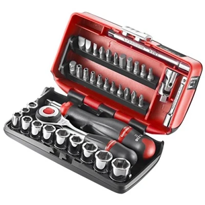Image of FACOM R.360Nano U1 R.360 1/4&quot; Inch Nano Socket, 6 Point, 38 Pieces