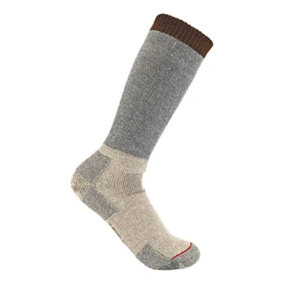 Image of Carhartt Men&#039;s Heavyweight Wool Blend Boot Sock, Heather Grey Cream, Large