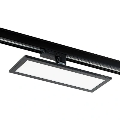 Image of Arcchio Hairis 3 phase LED panel, 30 cm, black, 4000 K
