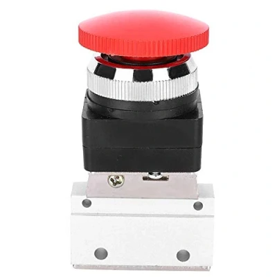 Image of Garosa 3 Way Pneumatic Mechanical Valve 2 Position Control Mushroom Push Button Air Switch MOV 03