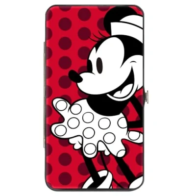Image of Buckle Down Women&#039;s Hinge Wallet Minnie Mouse, 7&quot; x 4&quot;, Mouse