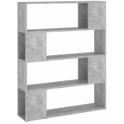 Image of vidaXL Book Cabinet Room Divider Concrete Grey 100x24x124 cm